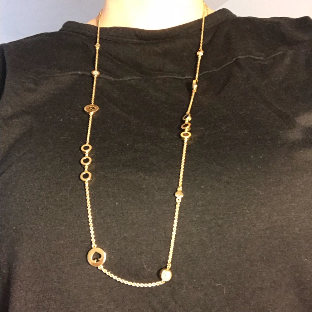 Kate spade long gold necklace